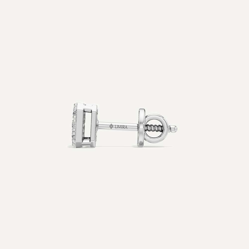 Aura Asscher Diamond Stud