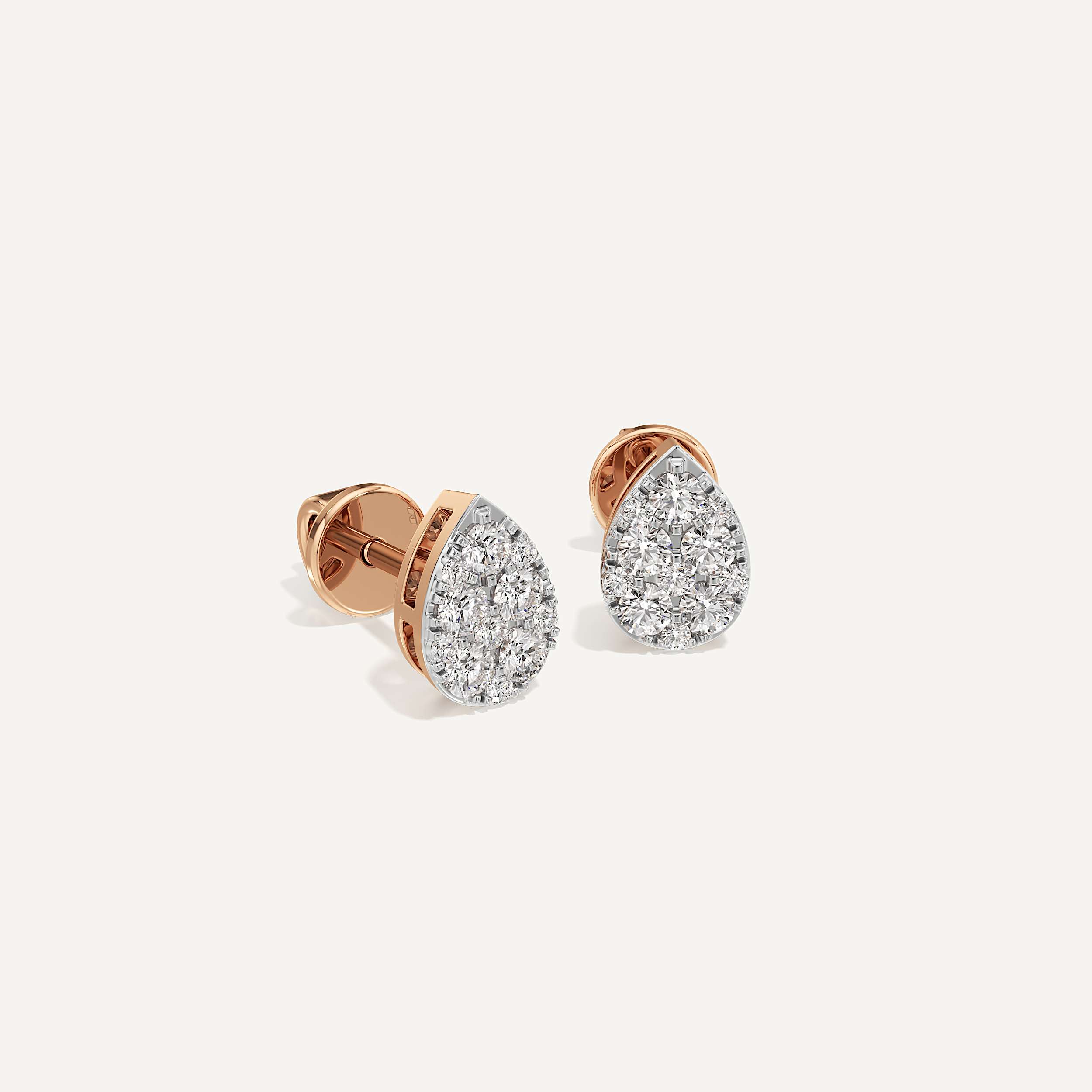Bold Pear Diamond Earrings