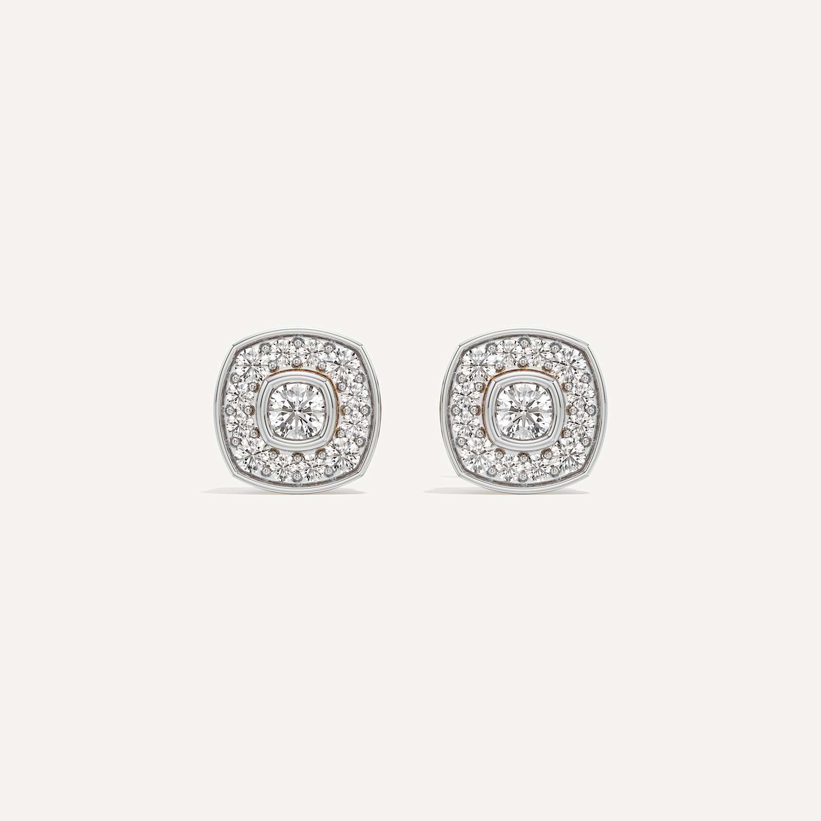Cushion Soft Diamond Earrings