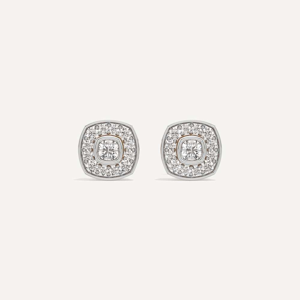 Cushion Soft Diamond Earrings