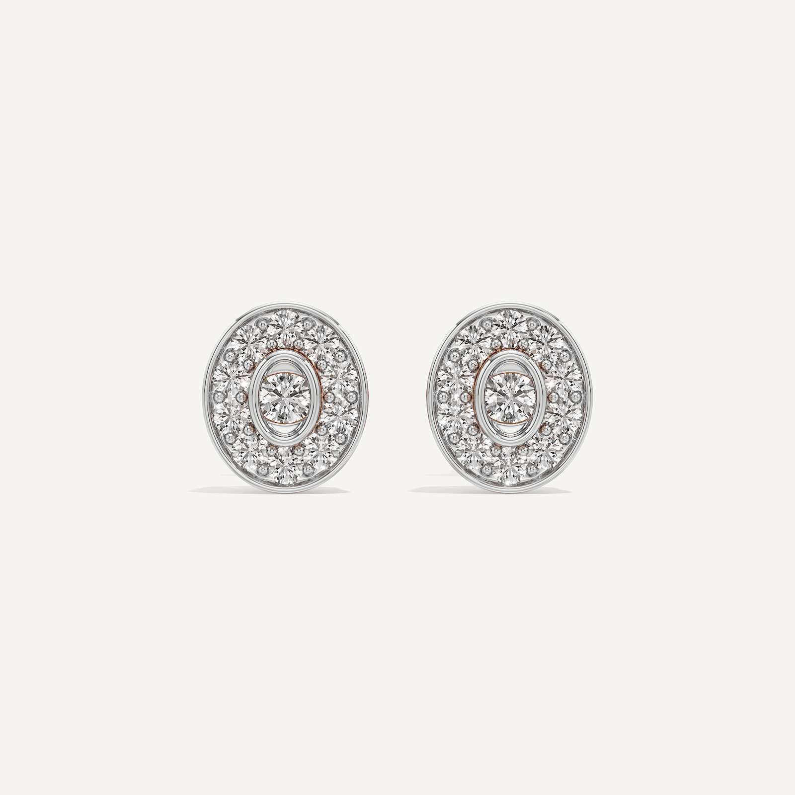 True Spark Oval Diamond Earrings