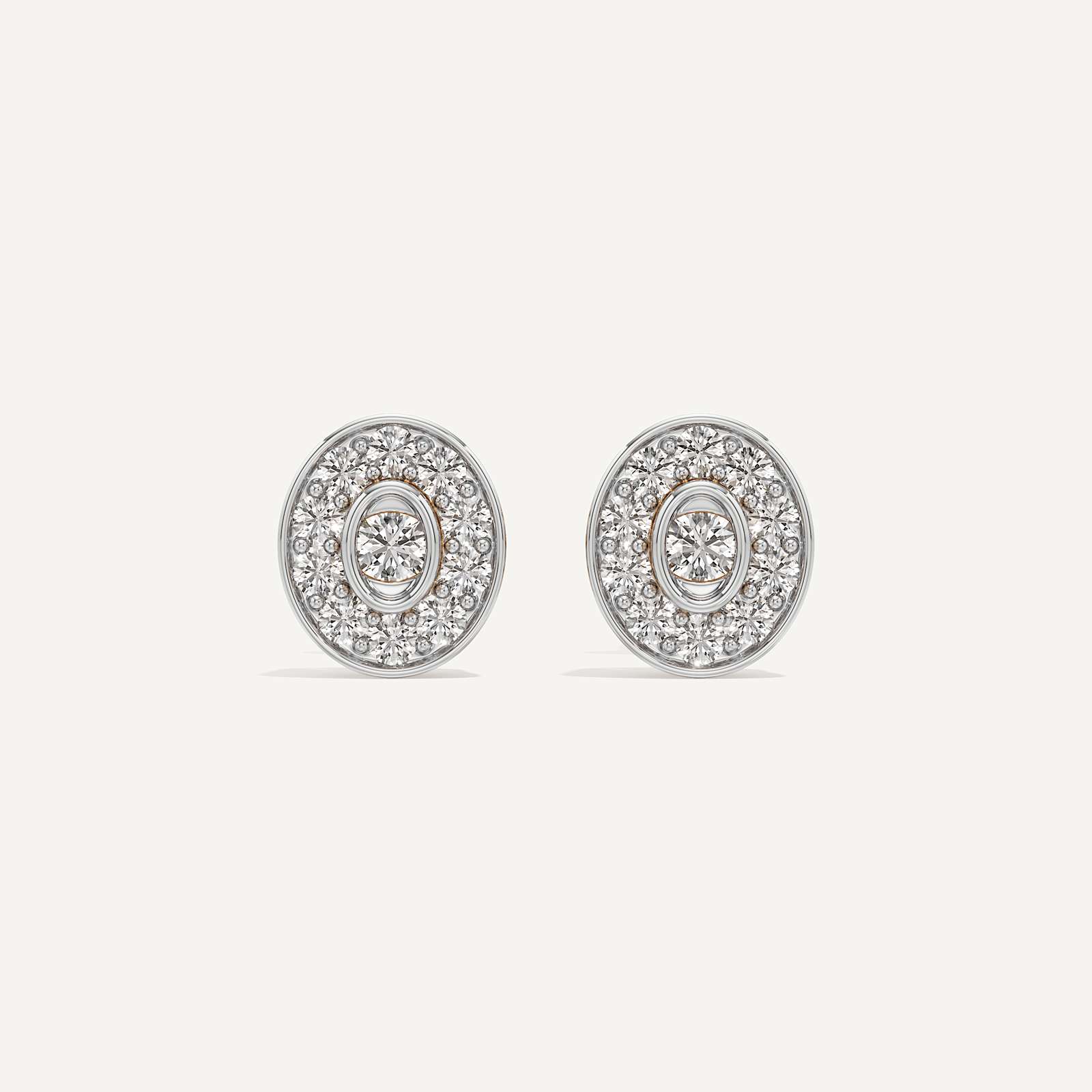True Spark Oval Diamond Earrings