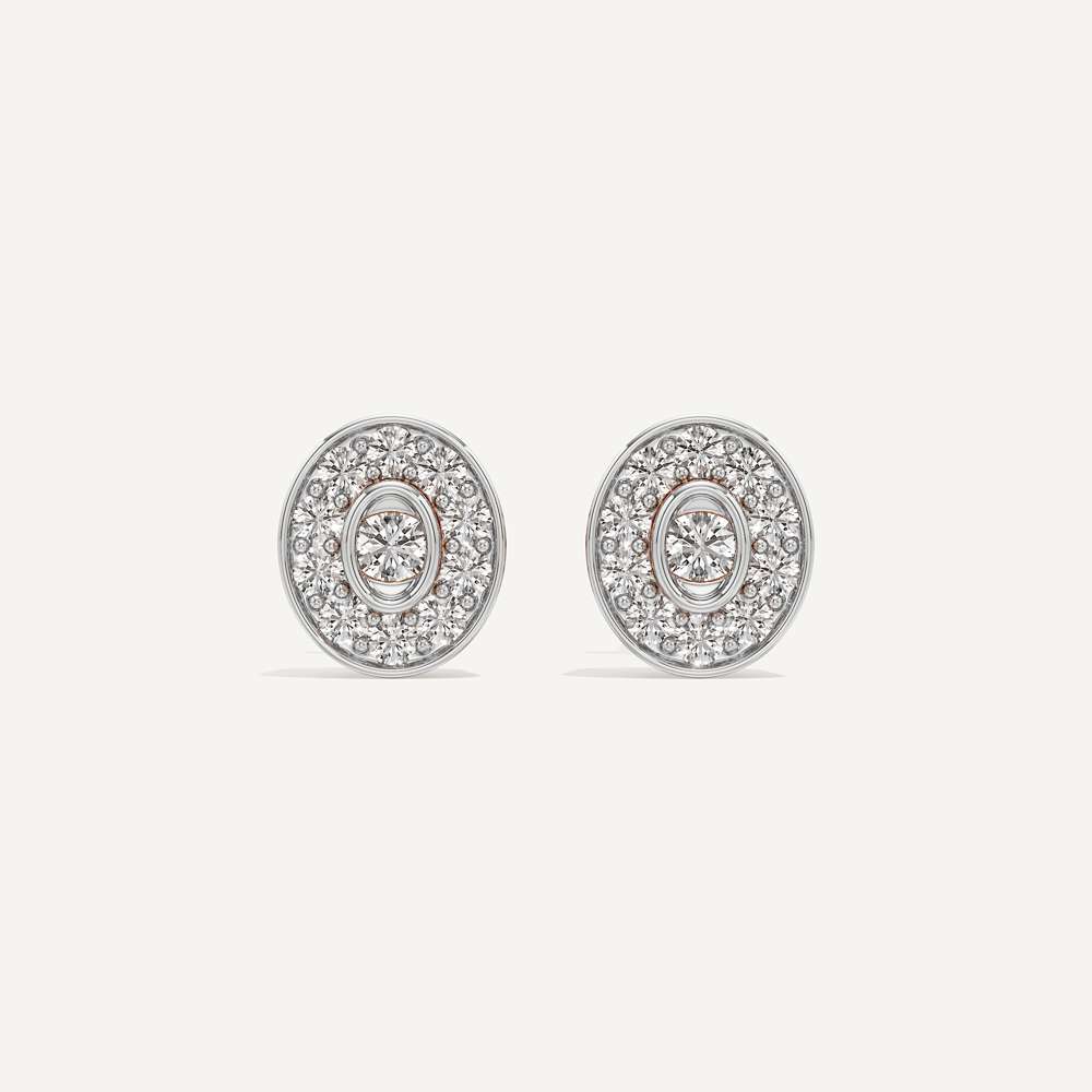 True Spark Oval Diamond Earrings