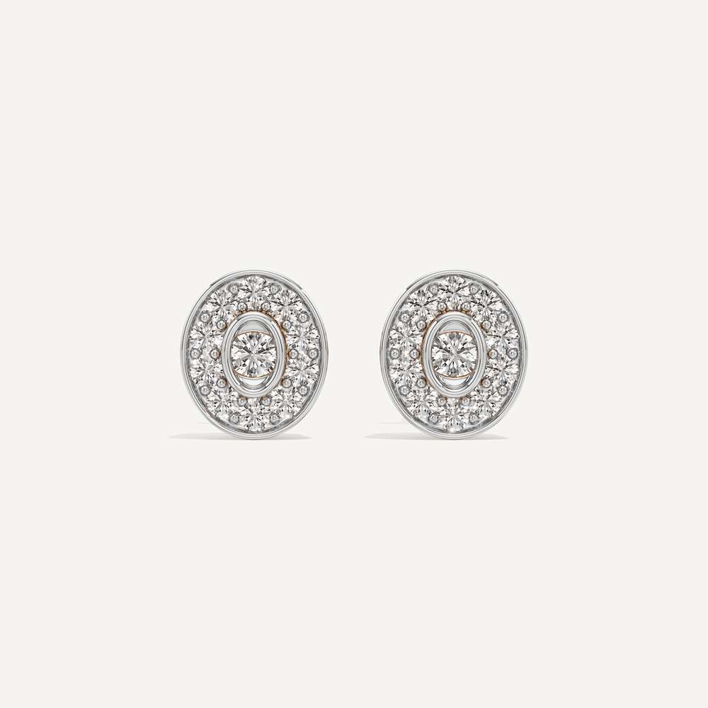 True Spark Oval Diamond Earrings