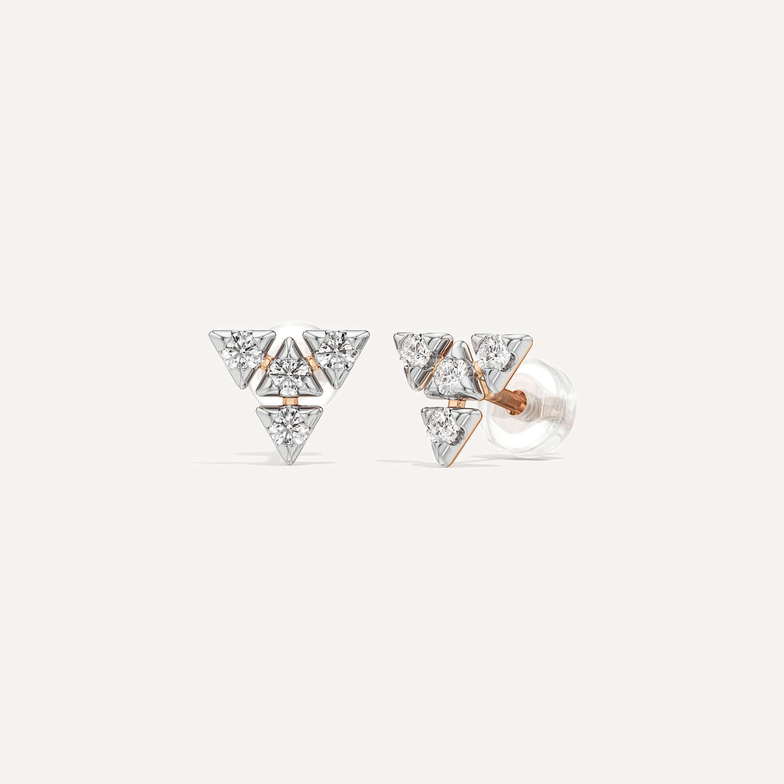 Pyramid Mosaic Diamond Stud