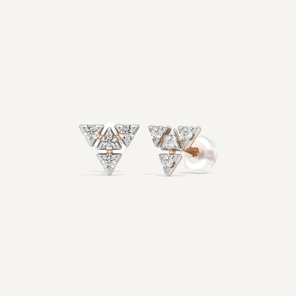 Pyramid Mosaic Diamond Stud
