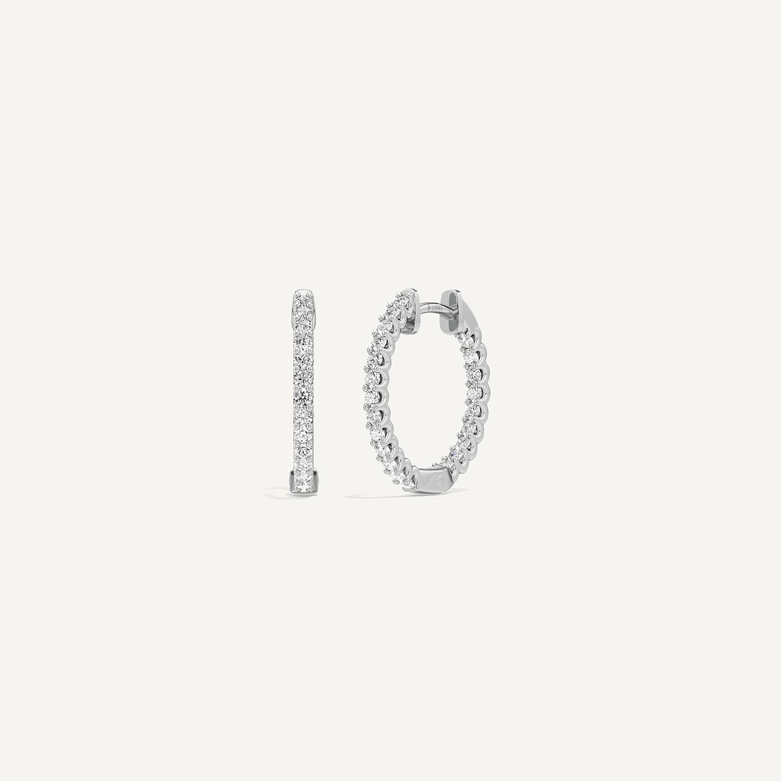 Bellis Round Diamond Hoop