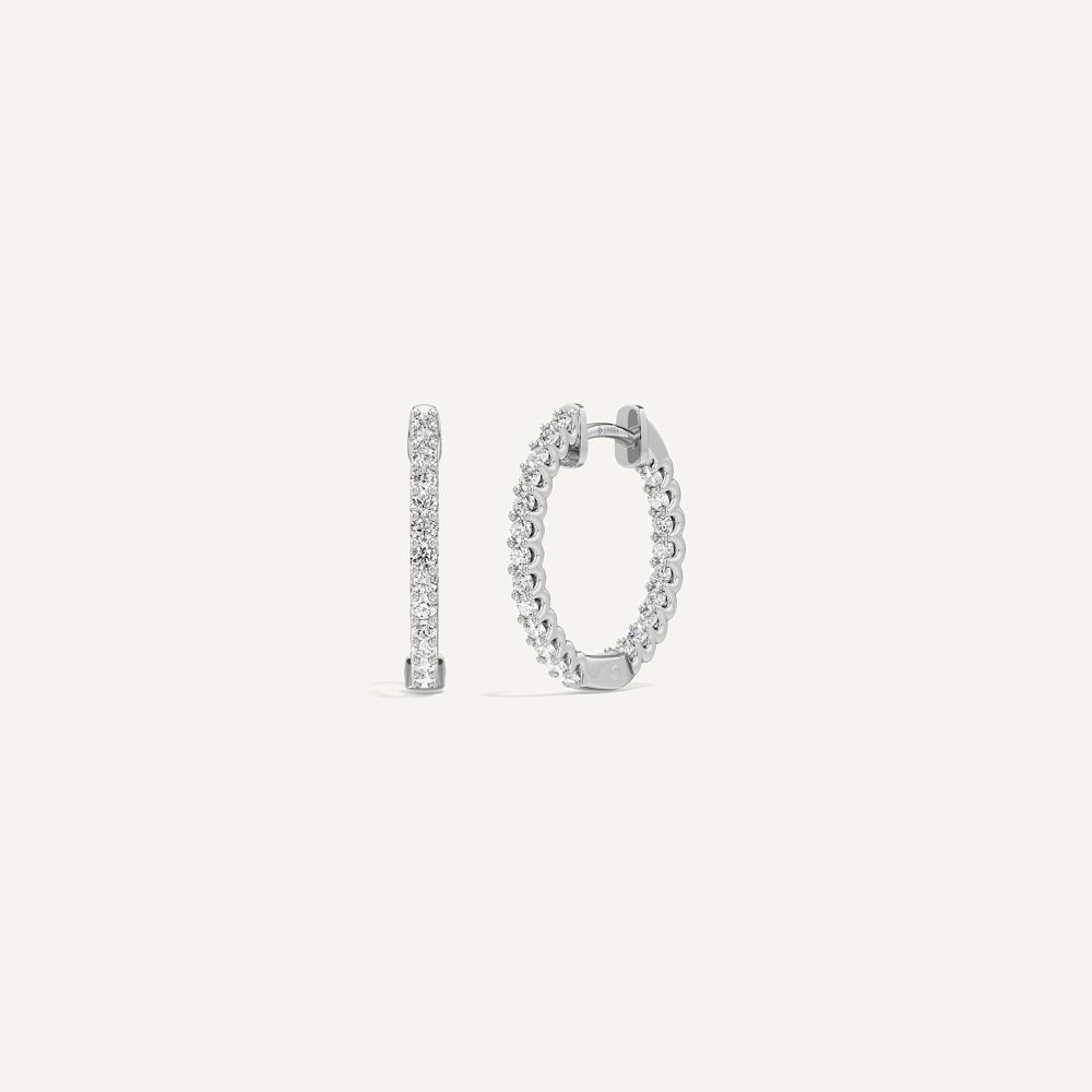 Bellis Round Diamond Hoop