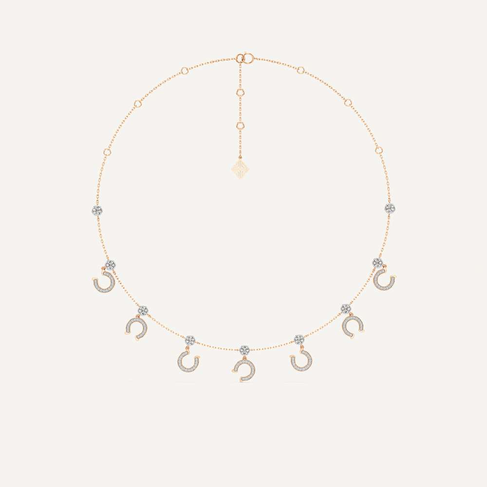 Charm Story Lab grown Diamond Horseshoe Necklace