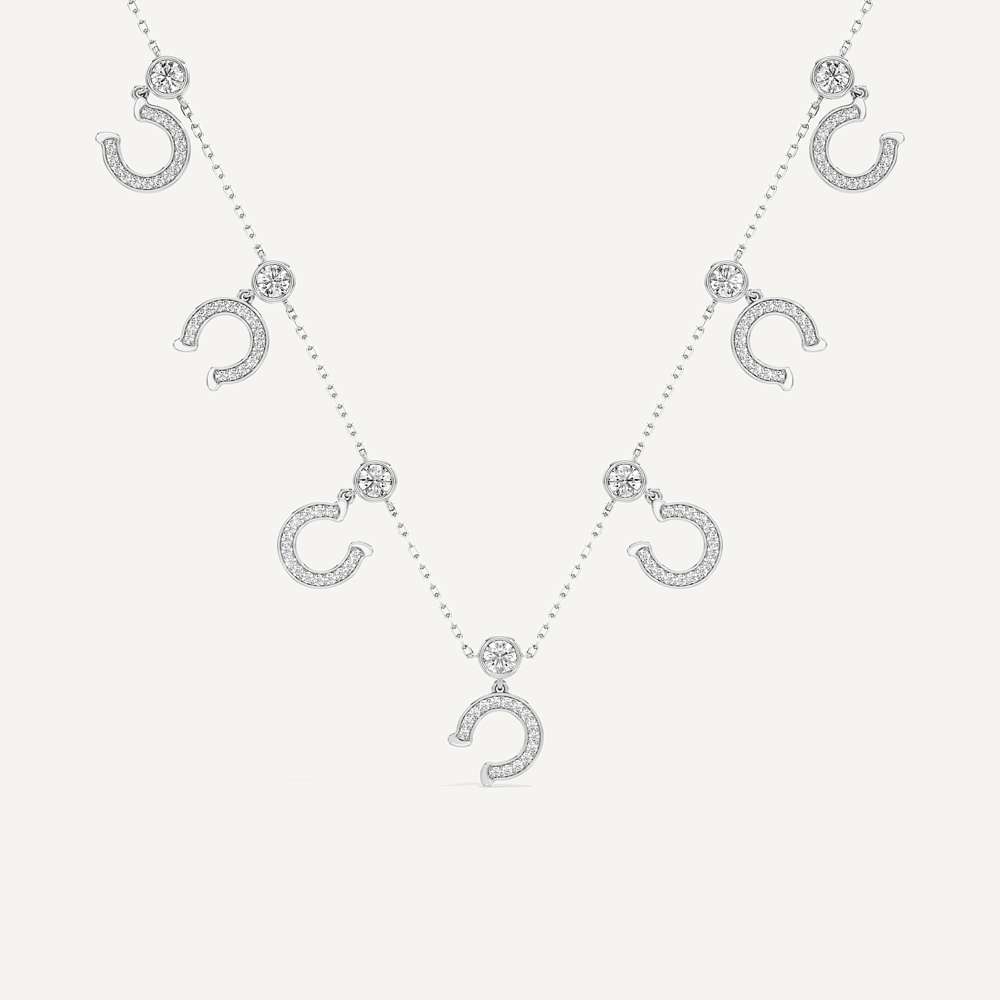 Charm Story Lab grown Diamond Horseshoe Necklace