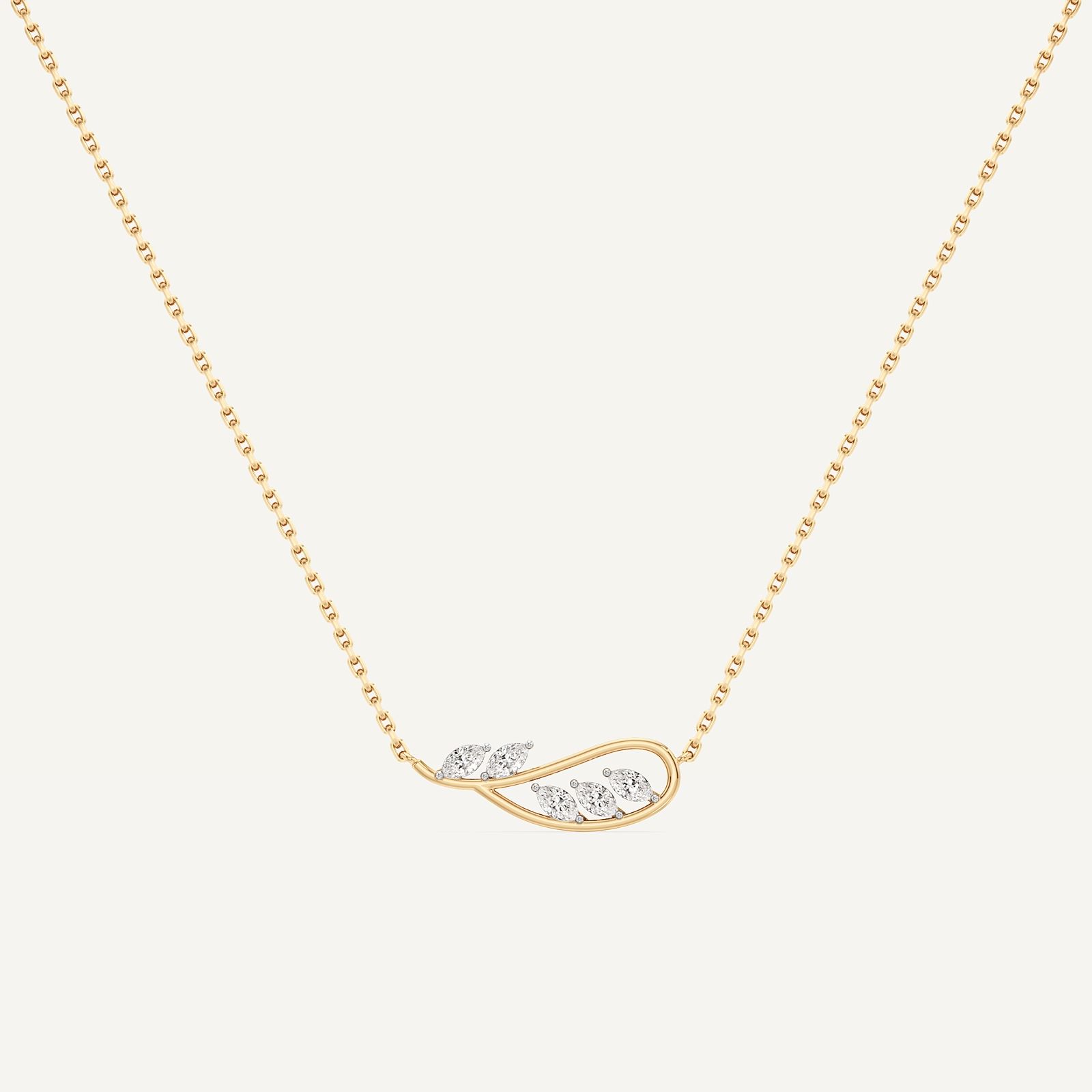 Twisted Leaf Marquise Diamond