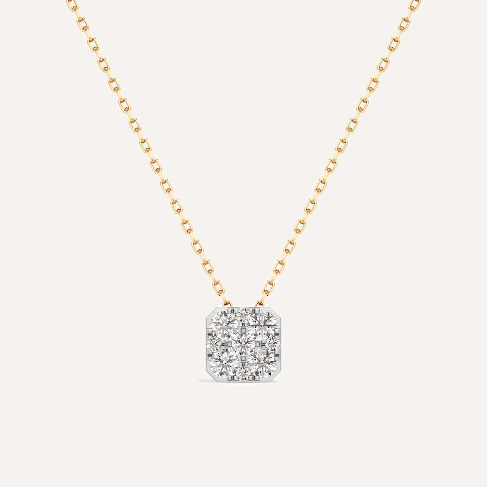 Dazzling Asscher Diamond Pendant with Chain