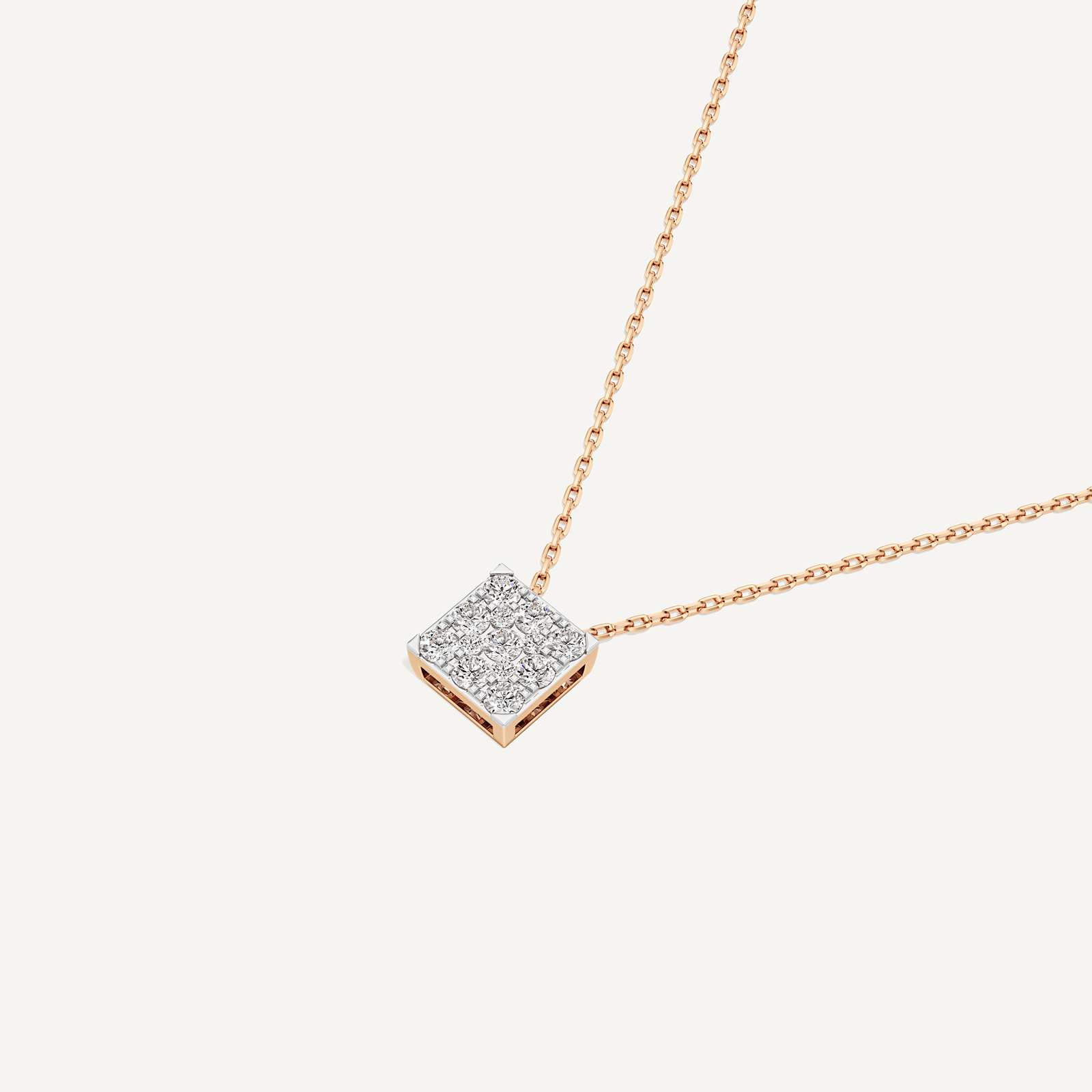 Sovereign Princess Diamond Pendant with Chain