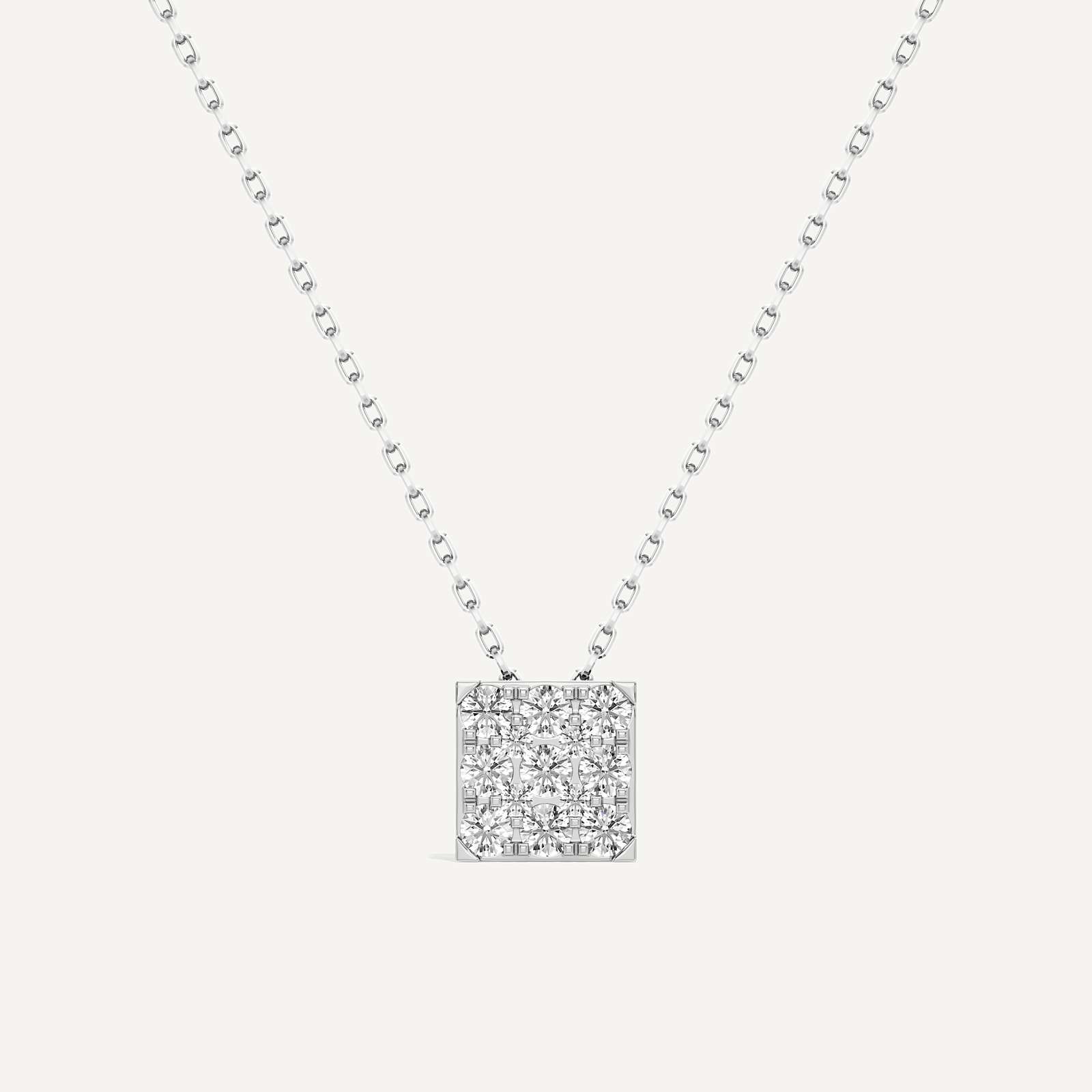 Sovereign Princess Diamond Pendant with Chain