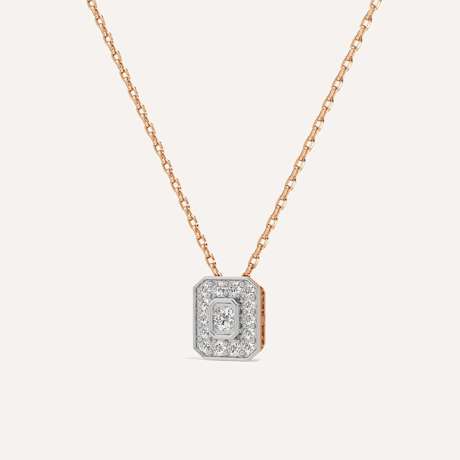 Solar Emerald Diamond Pendant