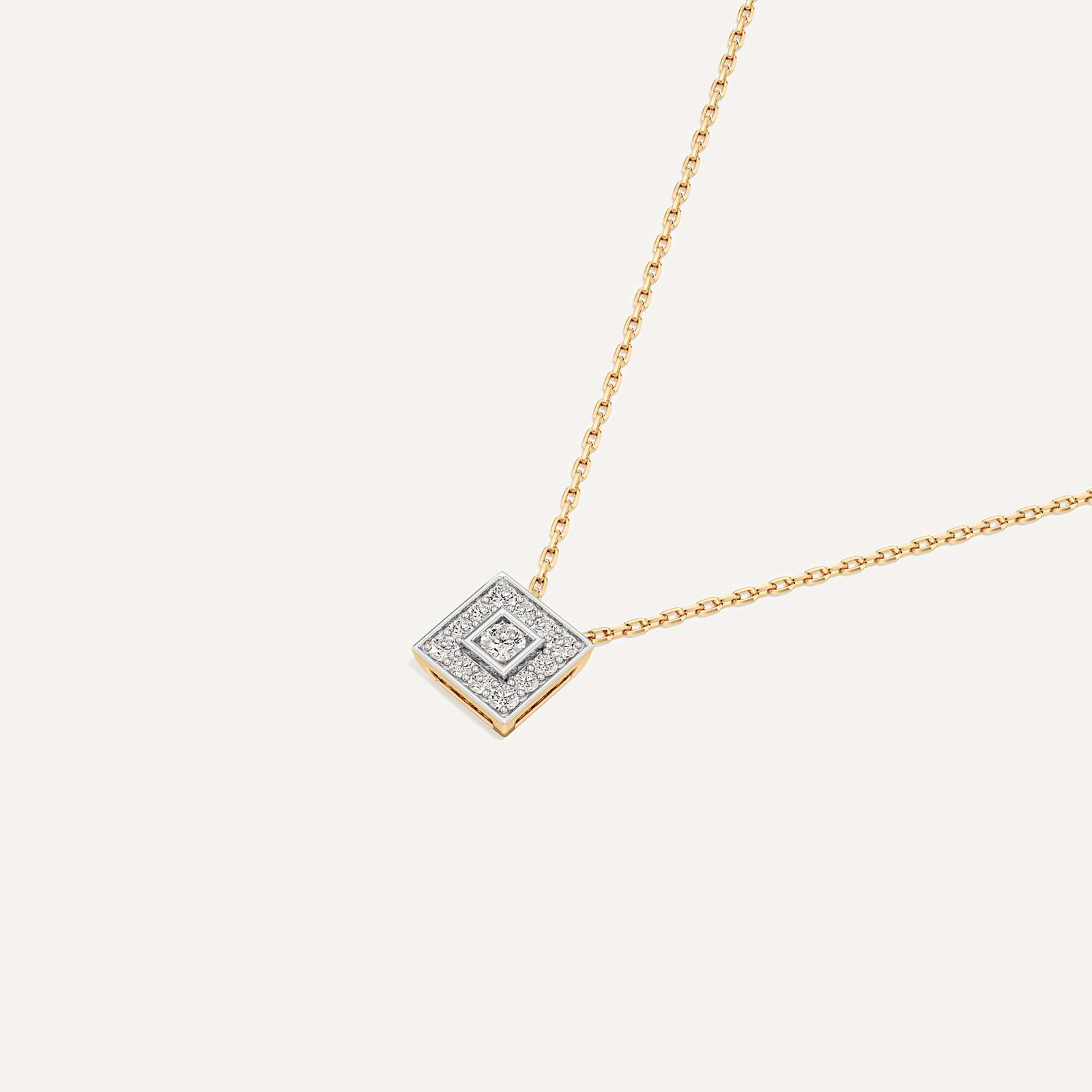 Finishing Touch Princess Diamond Pendant with Chain