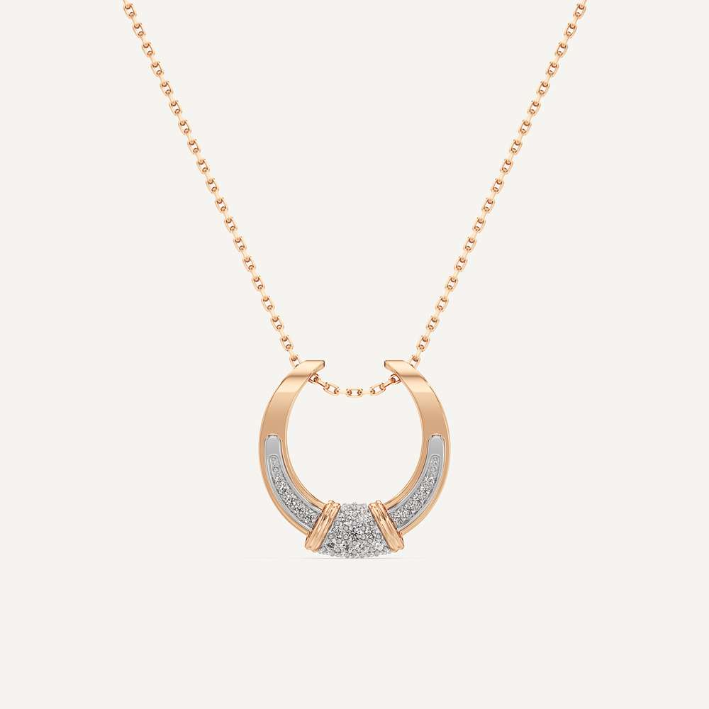Interlace Bridle Horseshoe Pendant