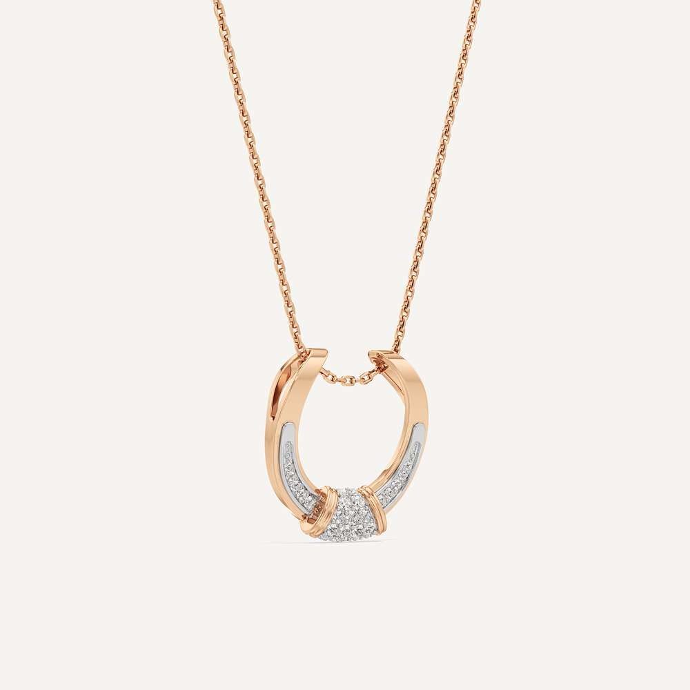 Interlace Bridle Horseshoe Pendant