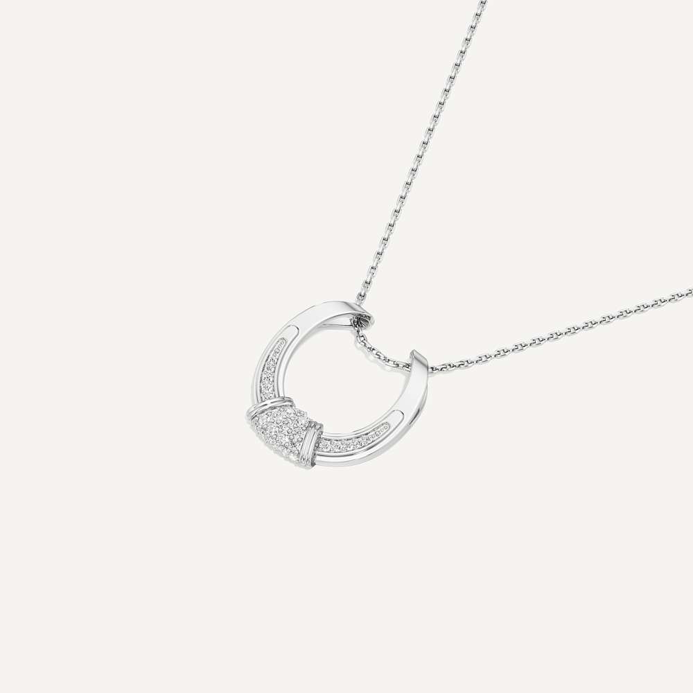 Interlace Bridle Horseshoe Pendant