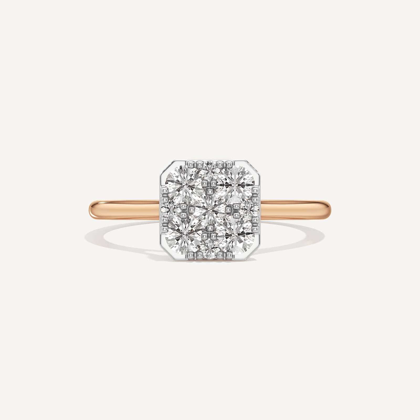 Shimmering Asscher Diamond Ring