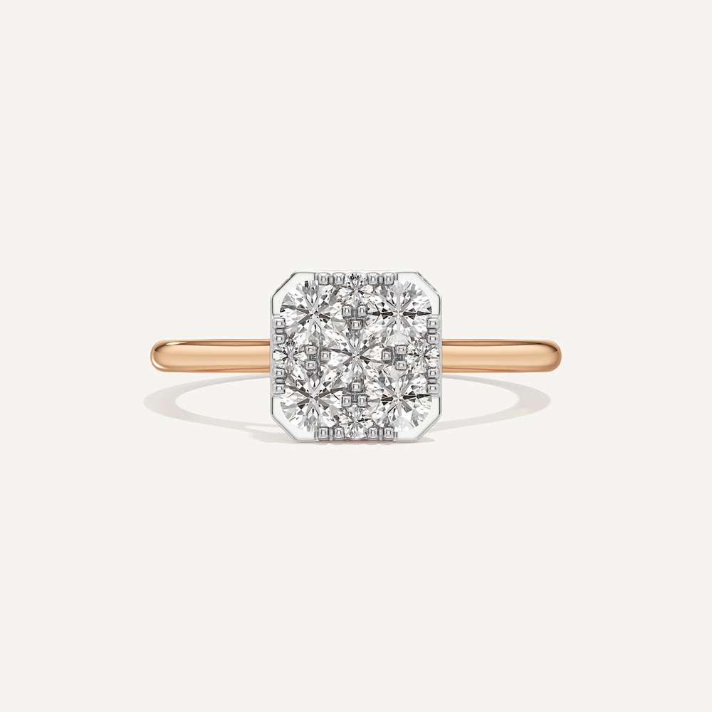 Shimmering Asscher Diamond Ring