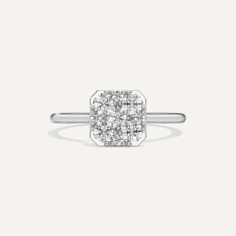 Shimmering Asscher Diamond Ring