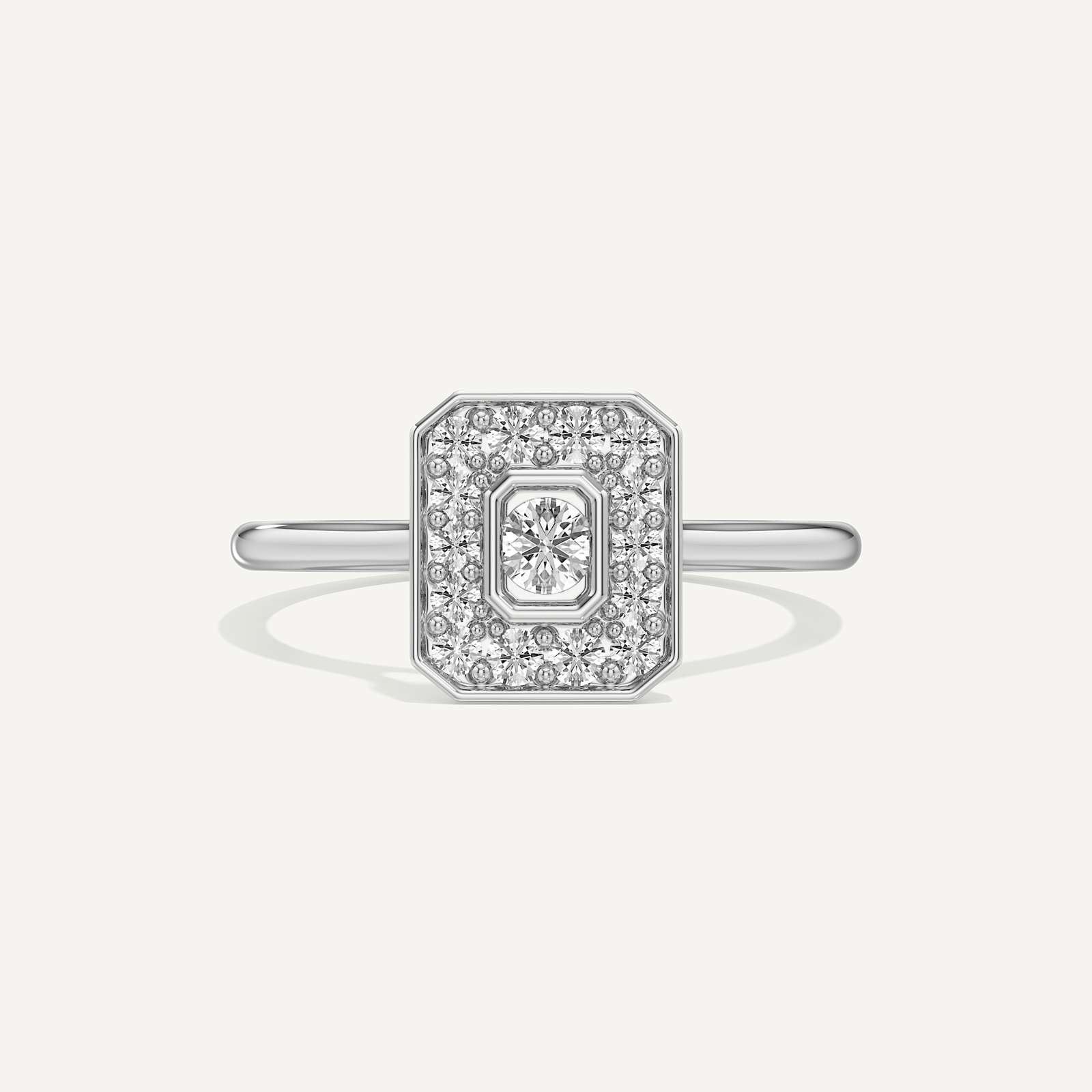 Smooth Fit Emerald Diamond Ring