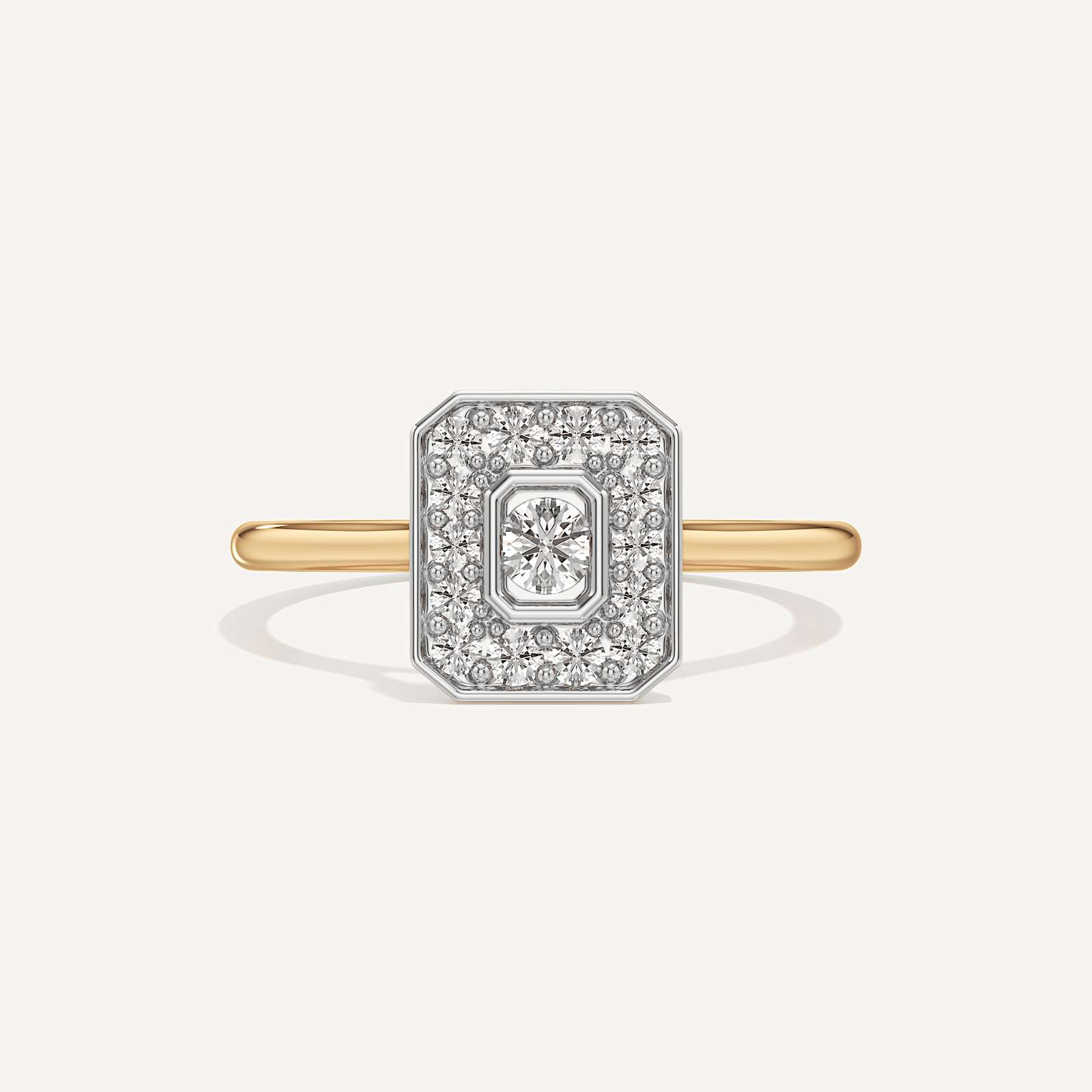 Smooth Fit Emerald Diamond Ring