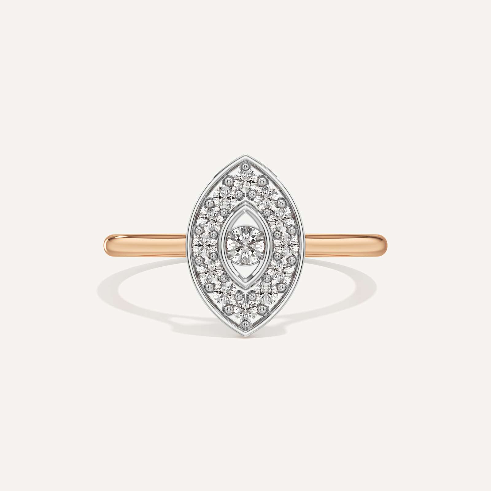 Evil Charm Marquise Diamond Ring
