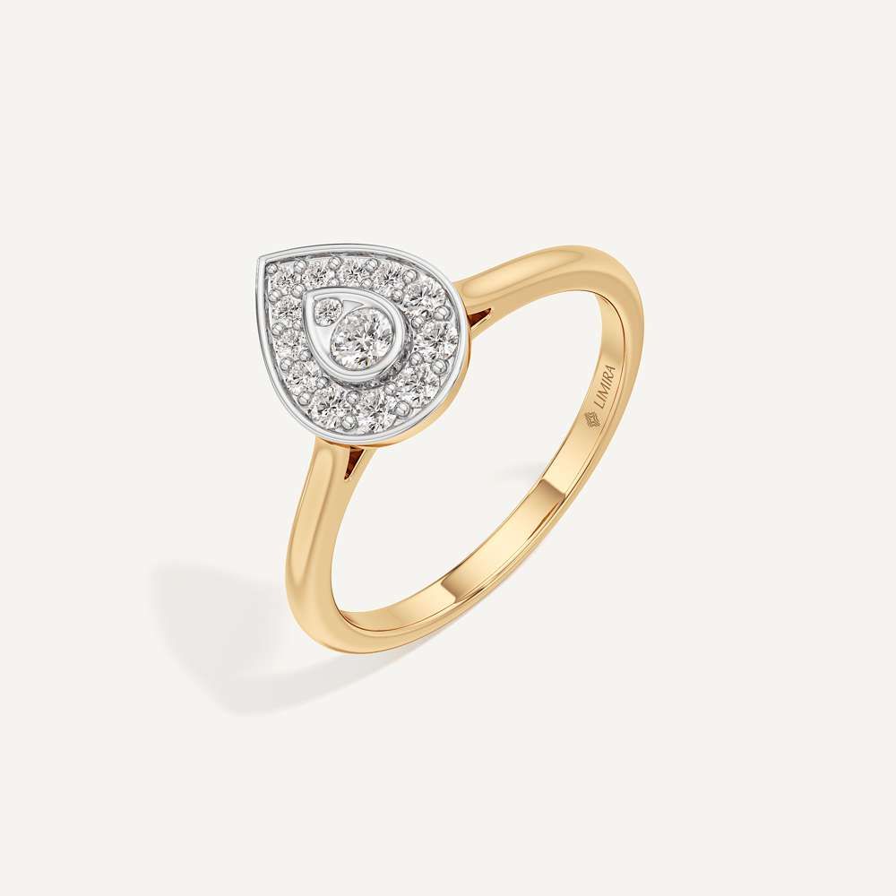 Intimate Drop Pear Diamond Ring