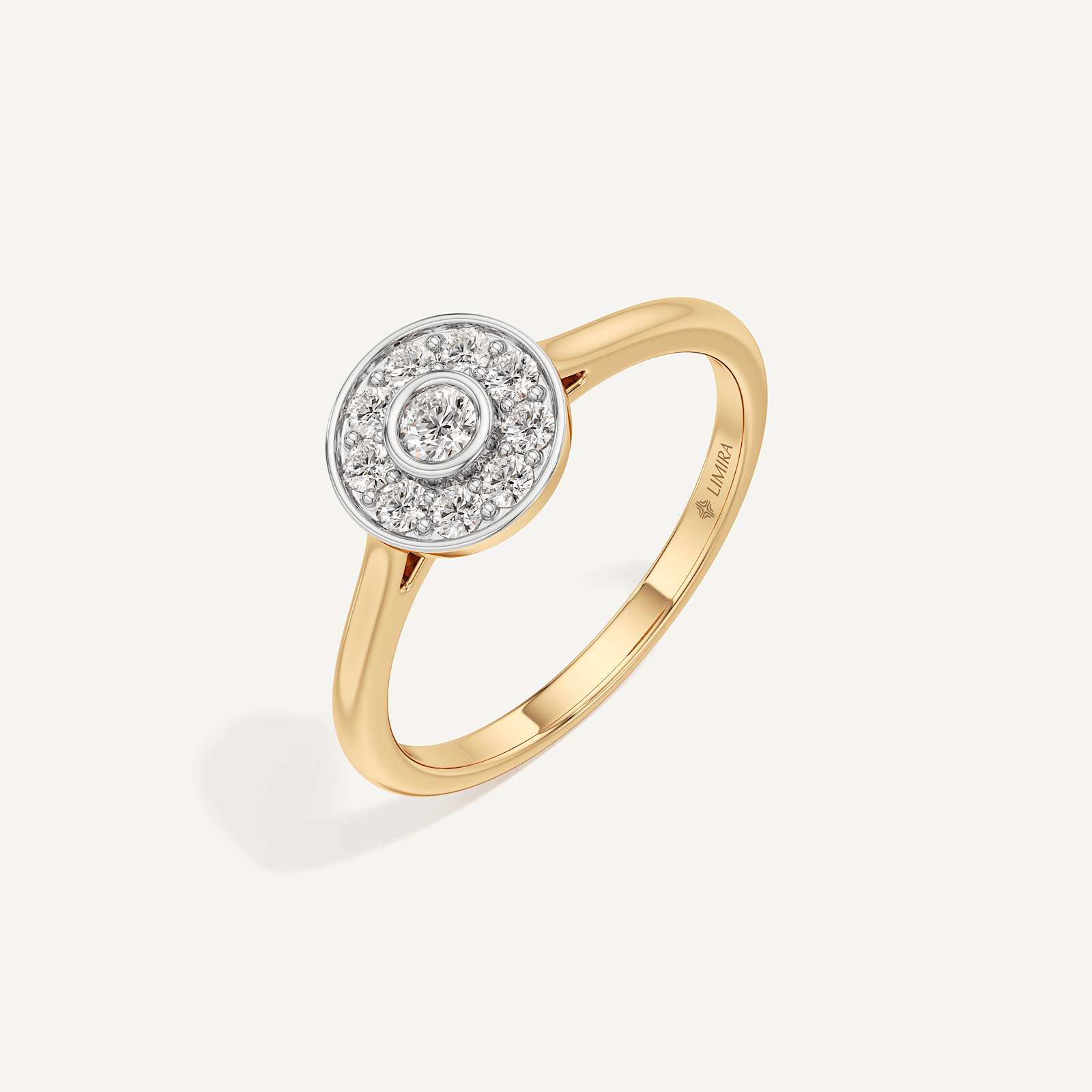 Centre of Gravity Round Diamond Ring