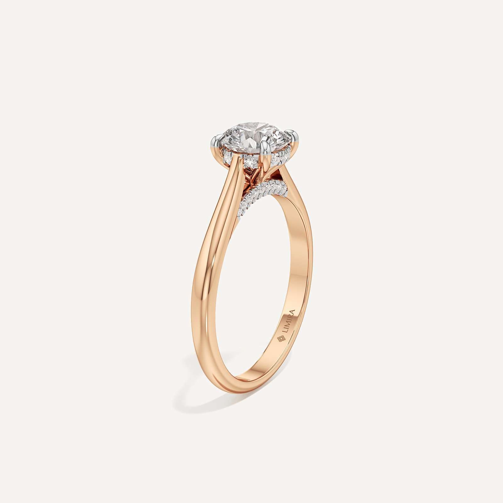 Held Round Solitaire Diamond