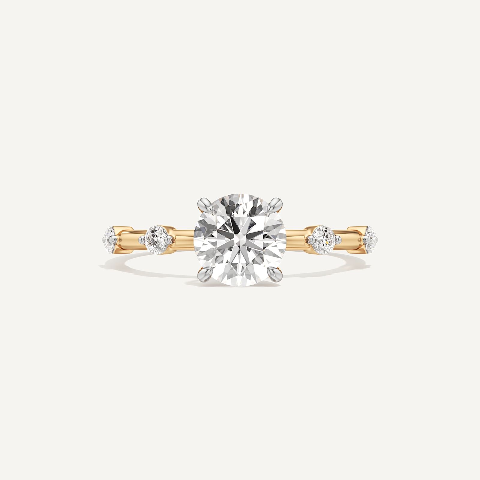 Viona Side Stone Solitaire Diamond
