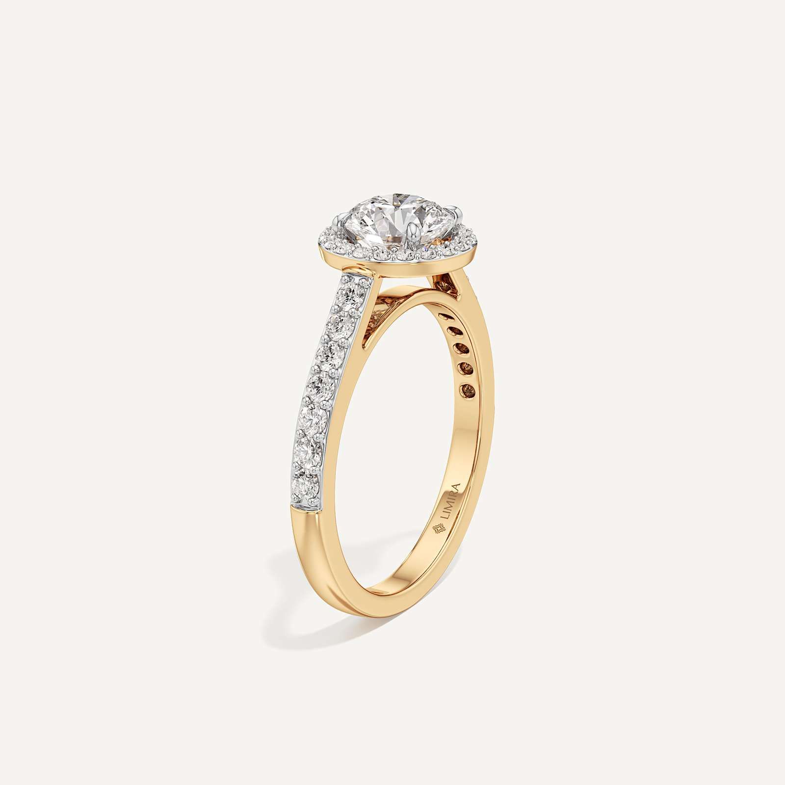 Sunburst Halo Round Diamond