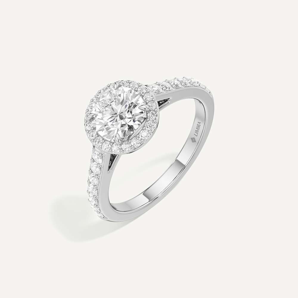 Sunburst Halo Round Diamond