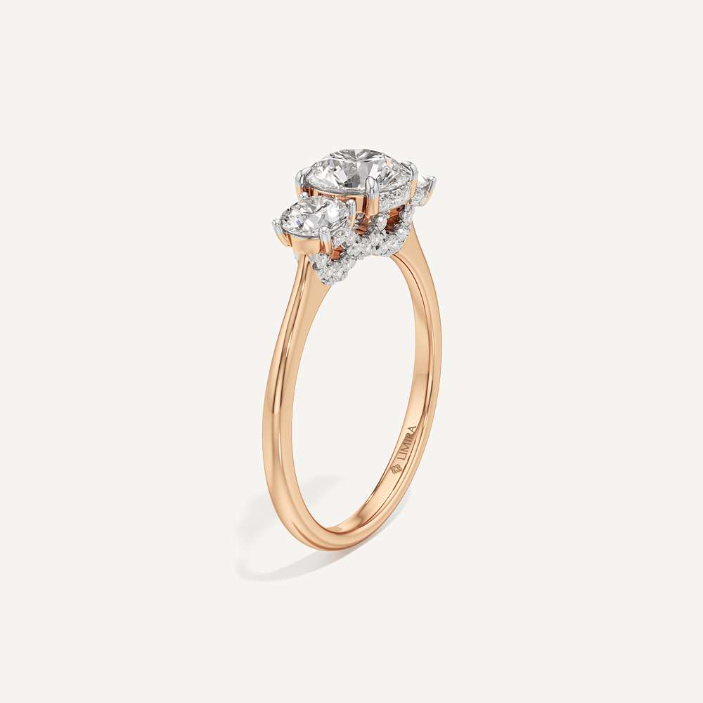 Three-Stoned Round Diamond