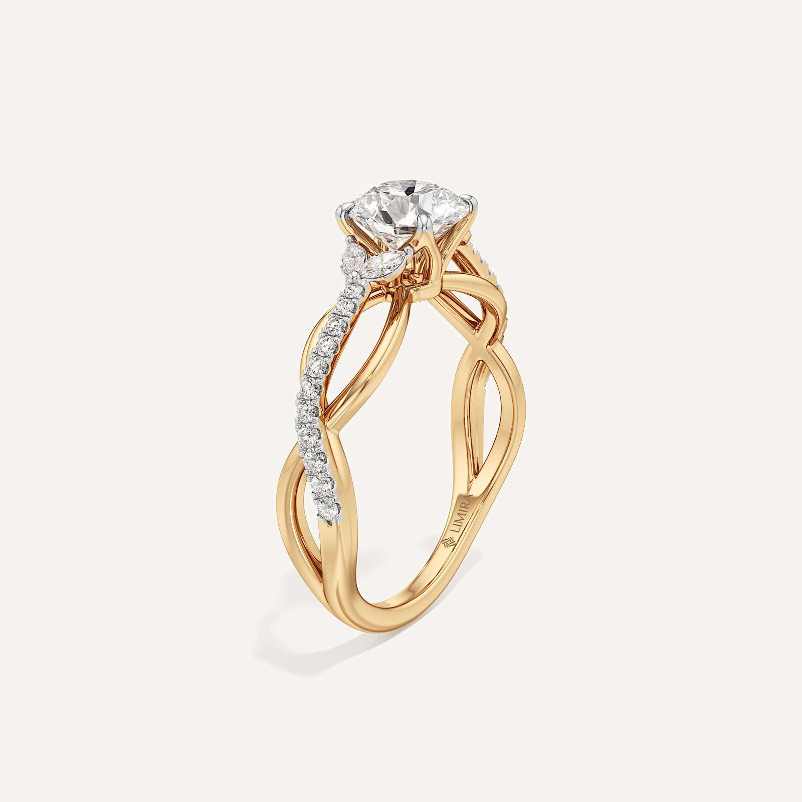 Helix Twisted Pave Diamond
