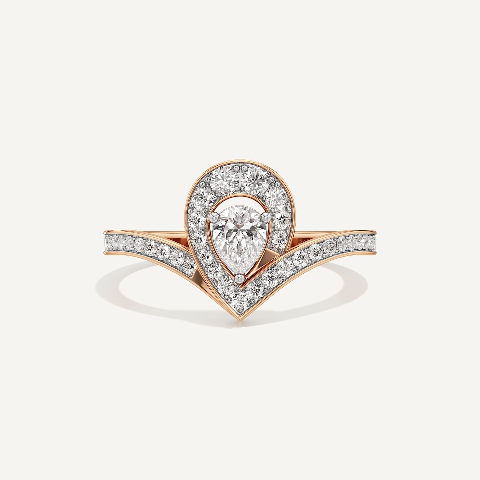 Bianca Pear Halo Diamond