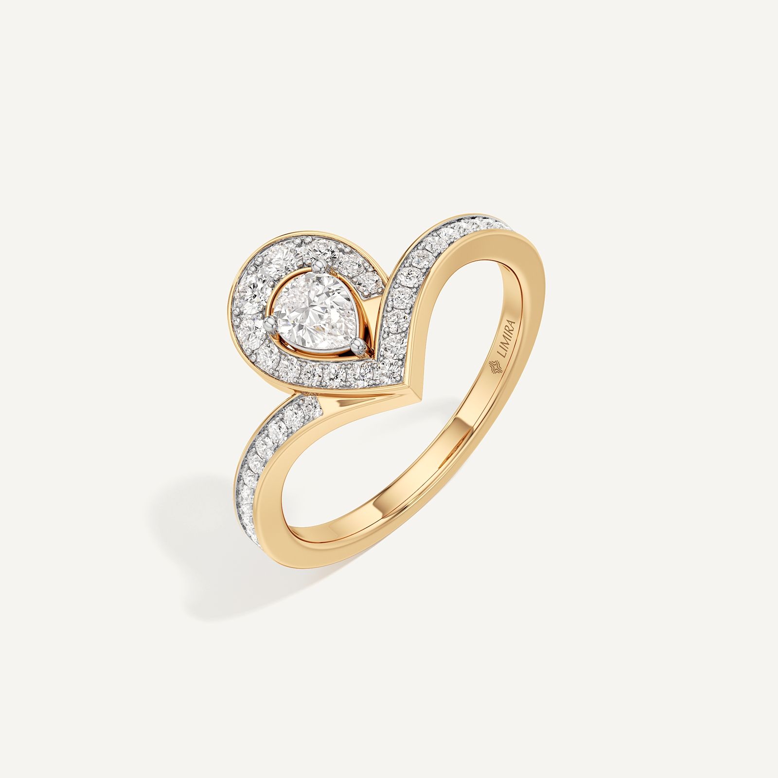 Bianca Pear Halo Diamond