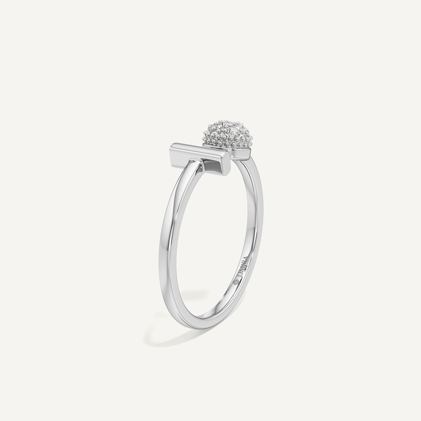 T-Shaped Open Bar Round Diamond