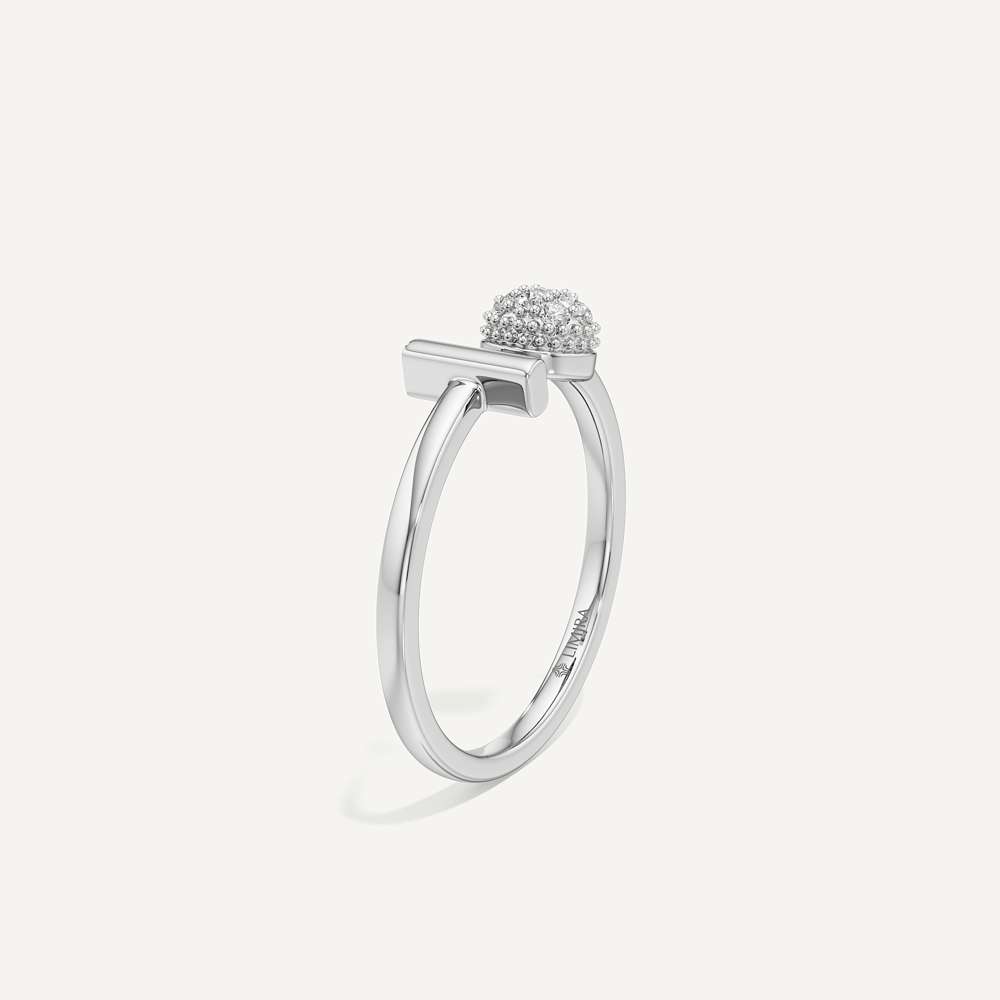 T-Shaped Open Bar Round Diamond