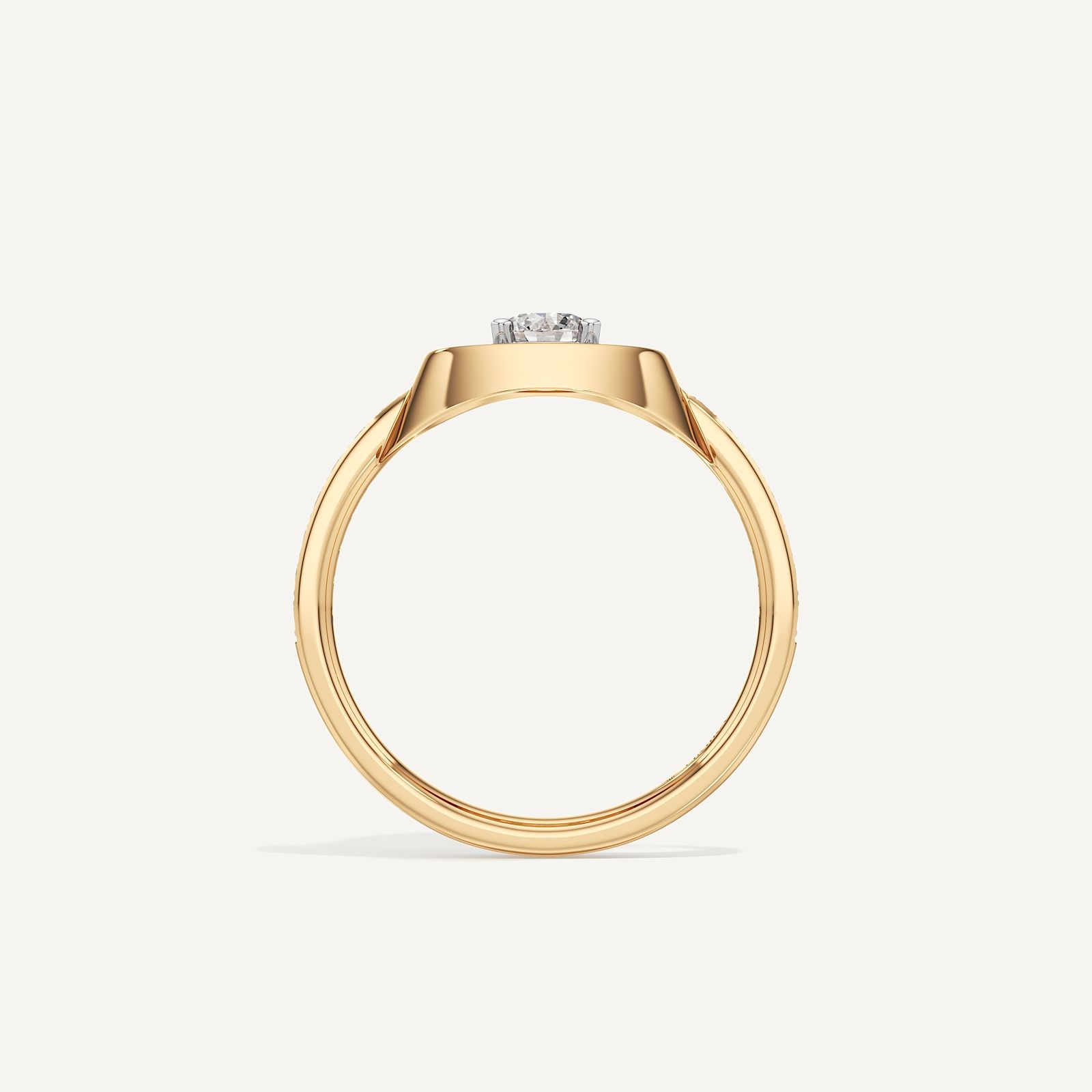 Floating Round Halo Diamond