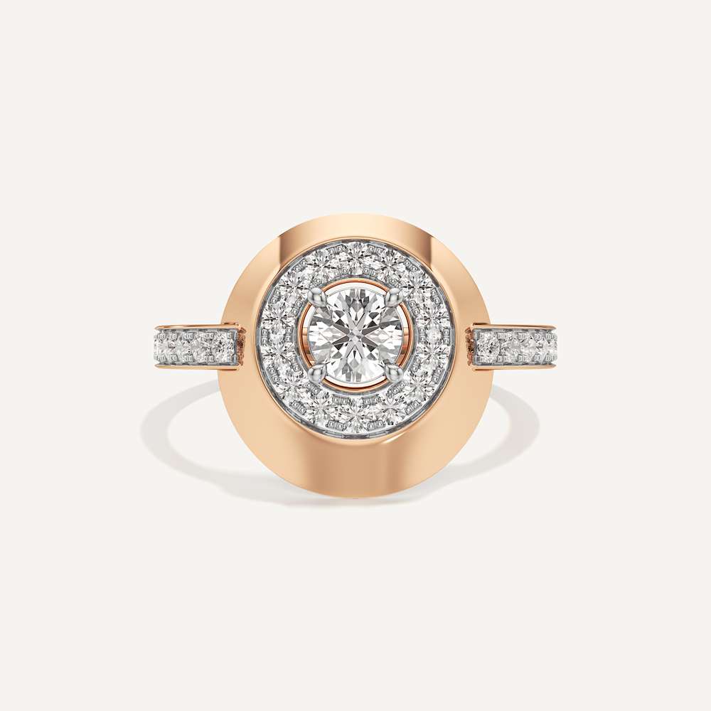 Floating Round Halo Diamond