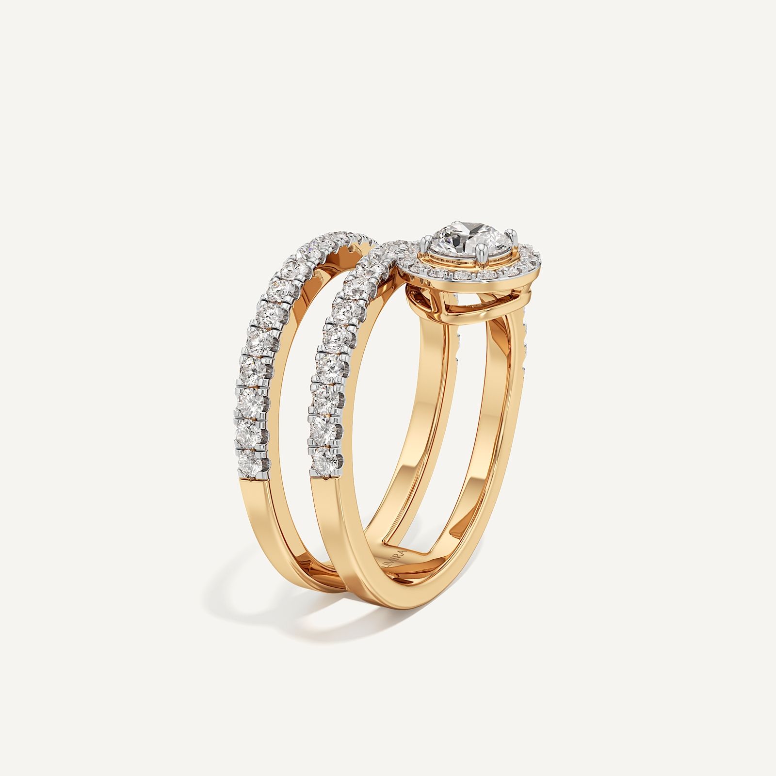 Trinity Swirl Round Diamond