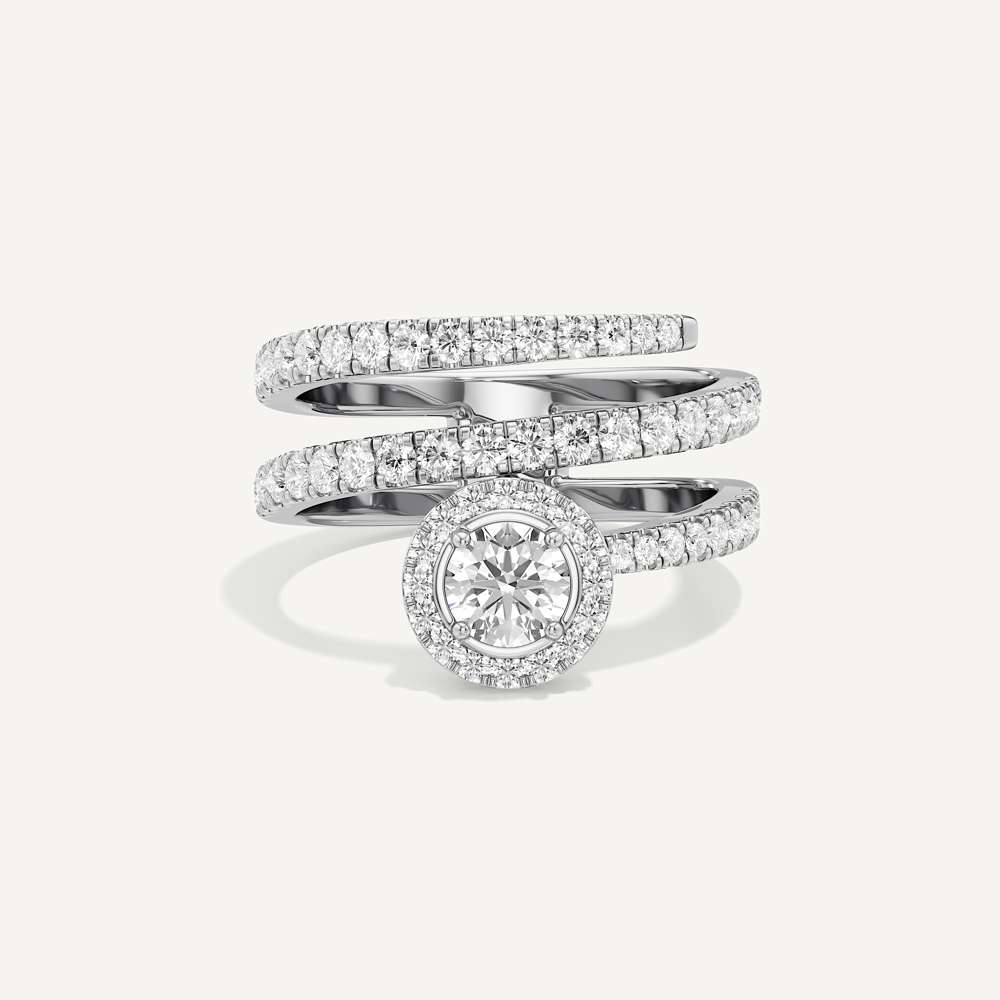 Trinity Swirl Round Diamond