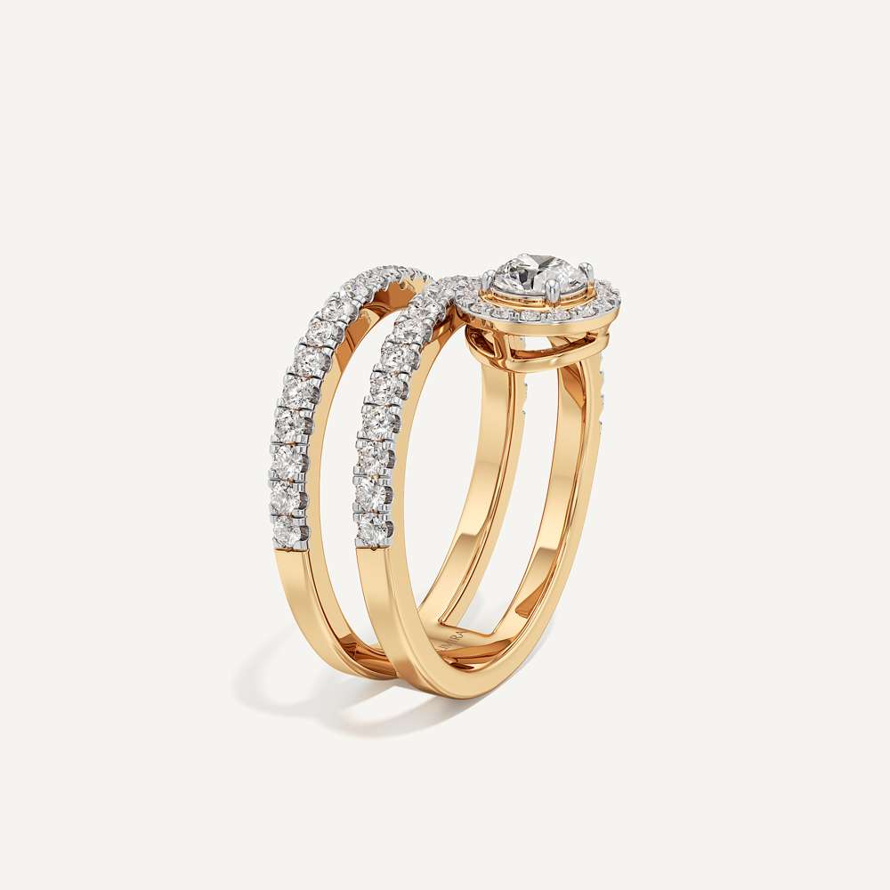 Trinity Swirl Round Diamond