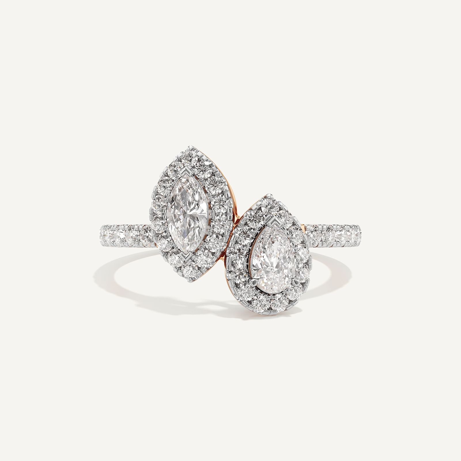 Marquise & pear Duo Toi et Moi Diamond