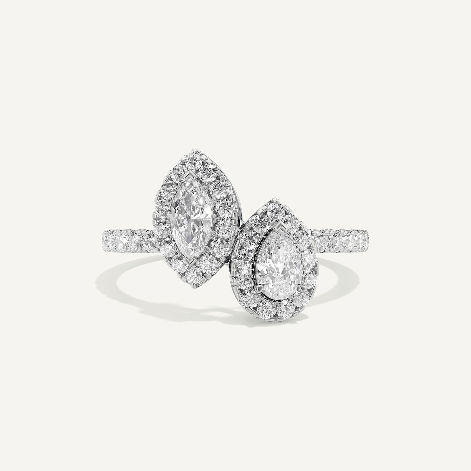 Marquise & pear Duo Toi et Moi Diamond