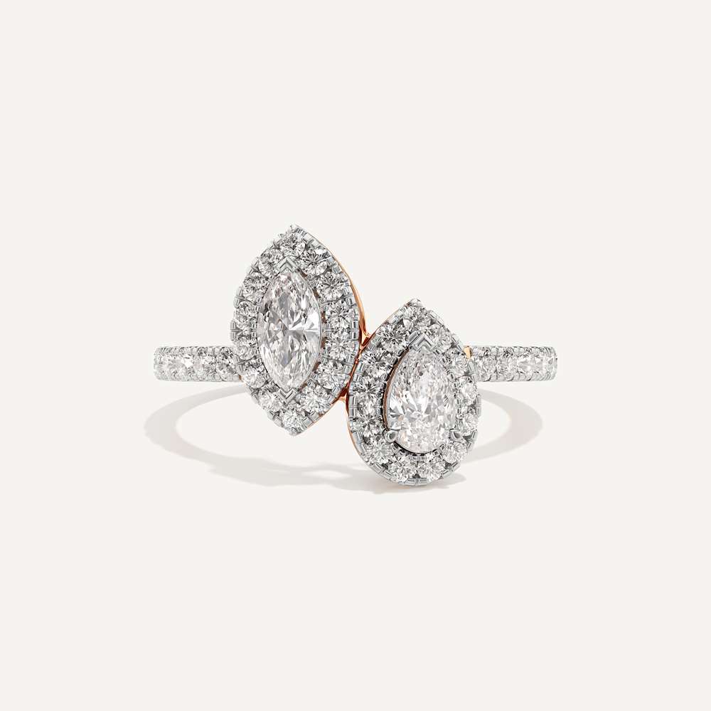 Marquise & pear Duo Toi et Moi Diamond