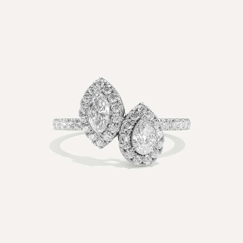 Marquise & pear Duo Toi et Moi Diamond